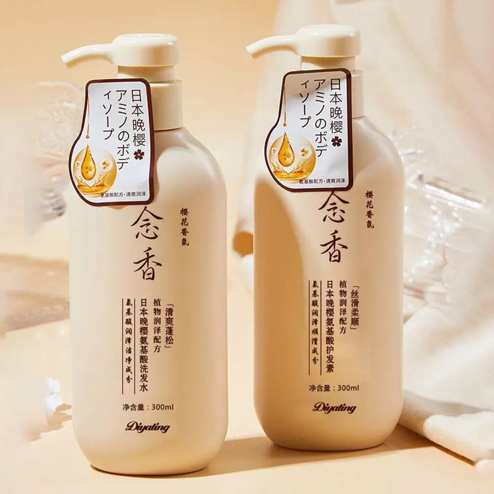 300ML Japanese Shampoo And Conditioner & Body Wash, Amino Acid Fragrant Japanese Shampoo, Japan Evening Shampoo Hair Care Qme