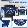 250th USA Anniversary Half-Round Bunting Flag Commemorative Decorative Banner for Parades Town Events Home Garden Decor Qme as show One Size