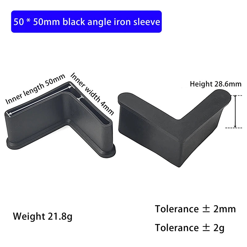 10Pcs L Type Rubber Base Non-Slip Foot Pad Slotted Angle Bar Triangle Feet Shelf Iron Bed Foot Cover Protective Rubber Sleeve Qme A5