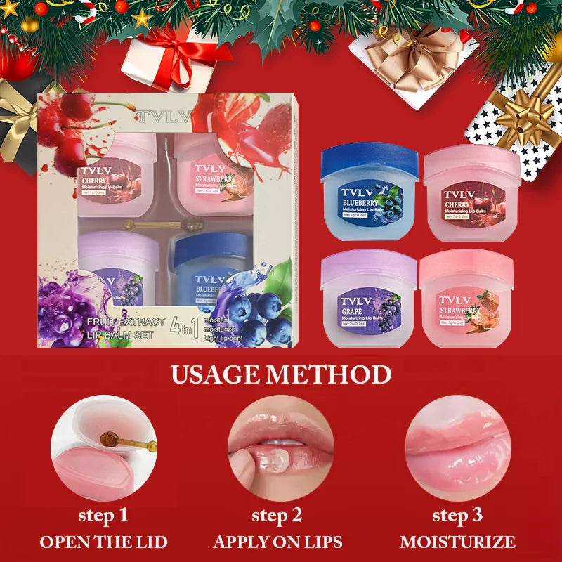 Fruit Lip Balm Spoon Autumn Winter Moisturizing Mask Anti-crack Care Qme