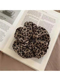 Leopard Print Hair Tie Headband Elastic Accessories Fashionable Dark Qme 1