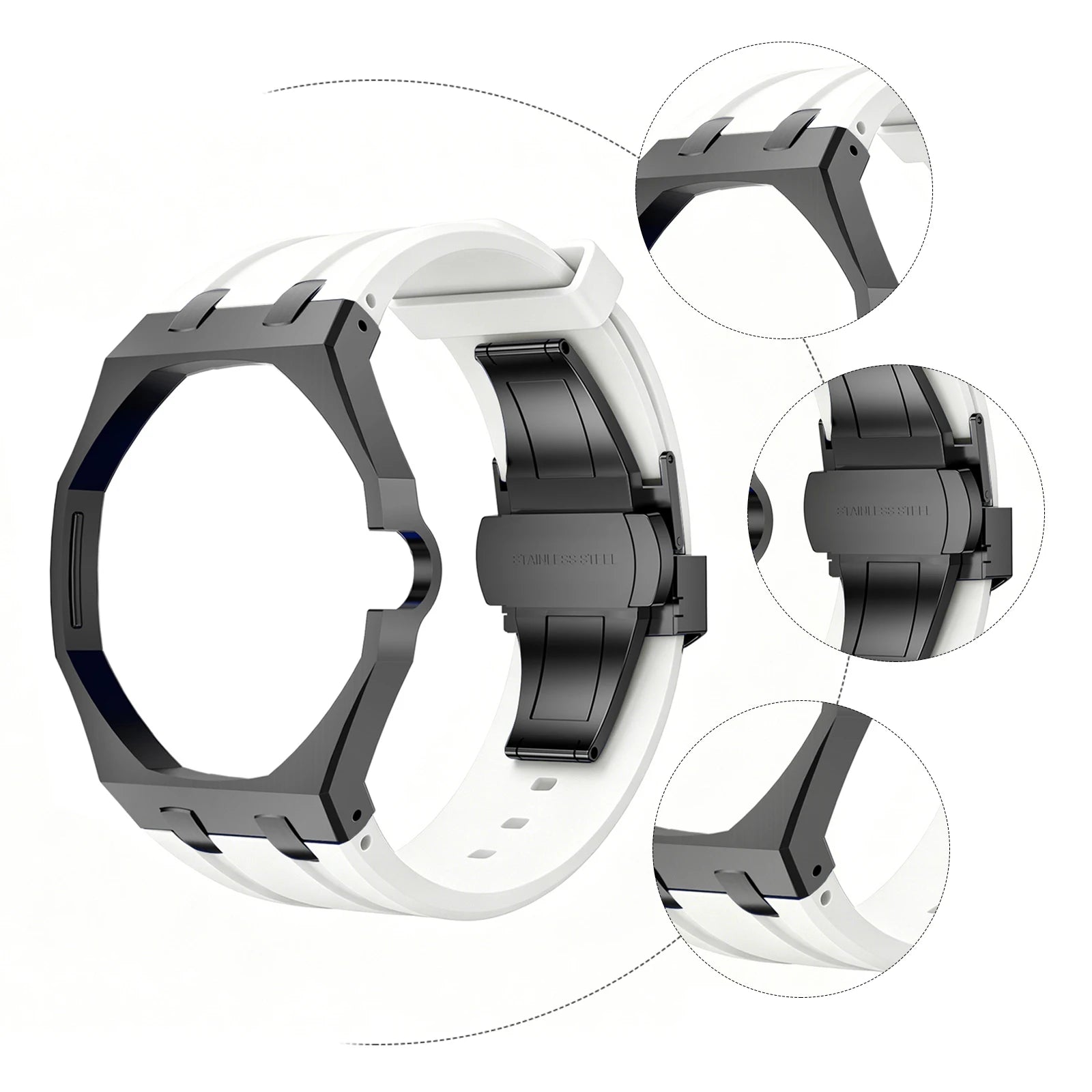 For Swatch X Royal Pop Silicone Sport Replacement Band Quick Release Scratch Proof Strap Set for Sport Activities Daily Commute Qme