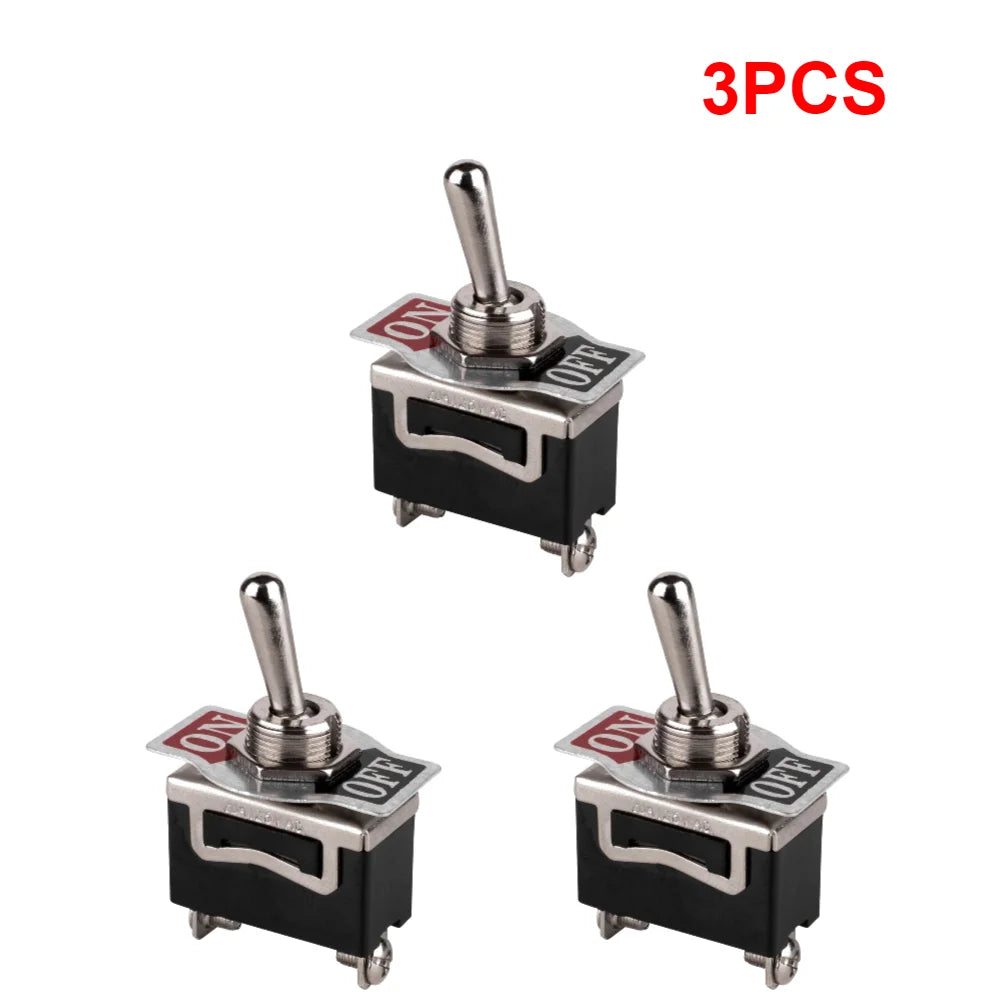 SPST Rocker Switch Heavy Duty Rocker Waterproof Toggle 2Pin Boot Cap Cover Car Boat Rocker Toggle Switch Boot for Auto Car Boat Qme 3PCS