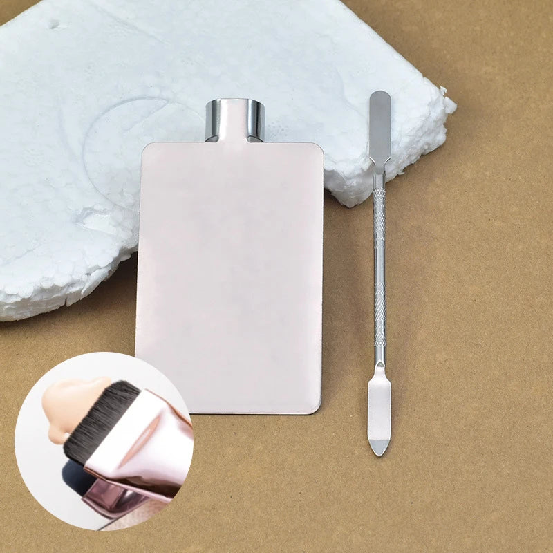 Makeup Mixing Palette Foundation Lipstick Eye Shadow Stainless Steel Qme