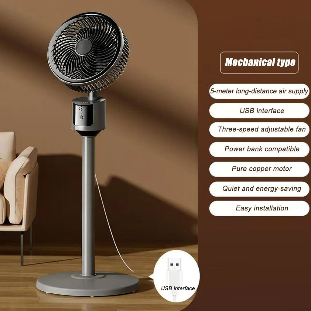 Fan for Bedroom Powerful Quiet Cooling Air Circulation Heavy Duty Fan Standing for Bedroom Study Office College Dorm Apartment Qme