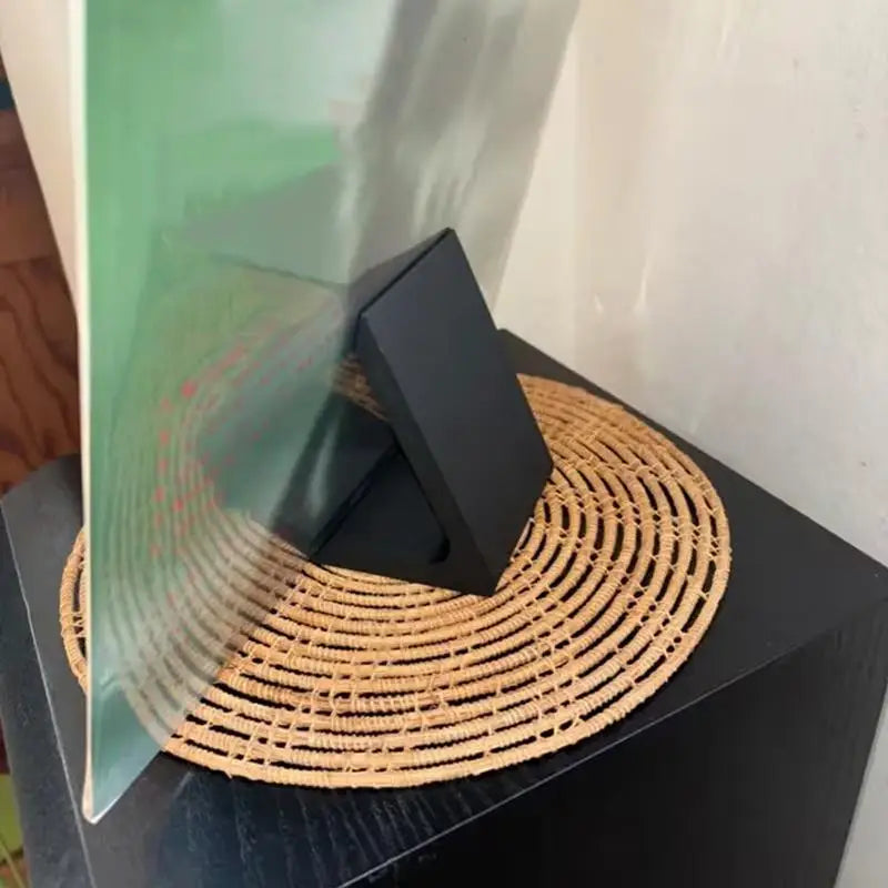 1Pc Desktop Vinyl Record Stand Record Player Holder Minimalist Display Rack Ideal For Office And Home Living Room Display. Qme