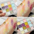 16 25 Eye Shadow Palette Vibrant Flash Gloss Multi-color Sequins Qme 16 color eye shadow