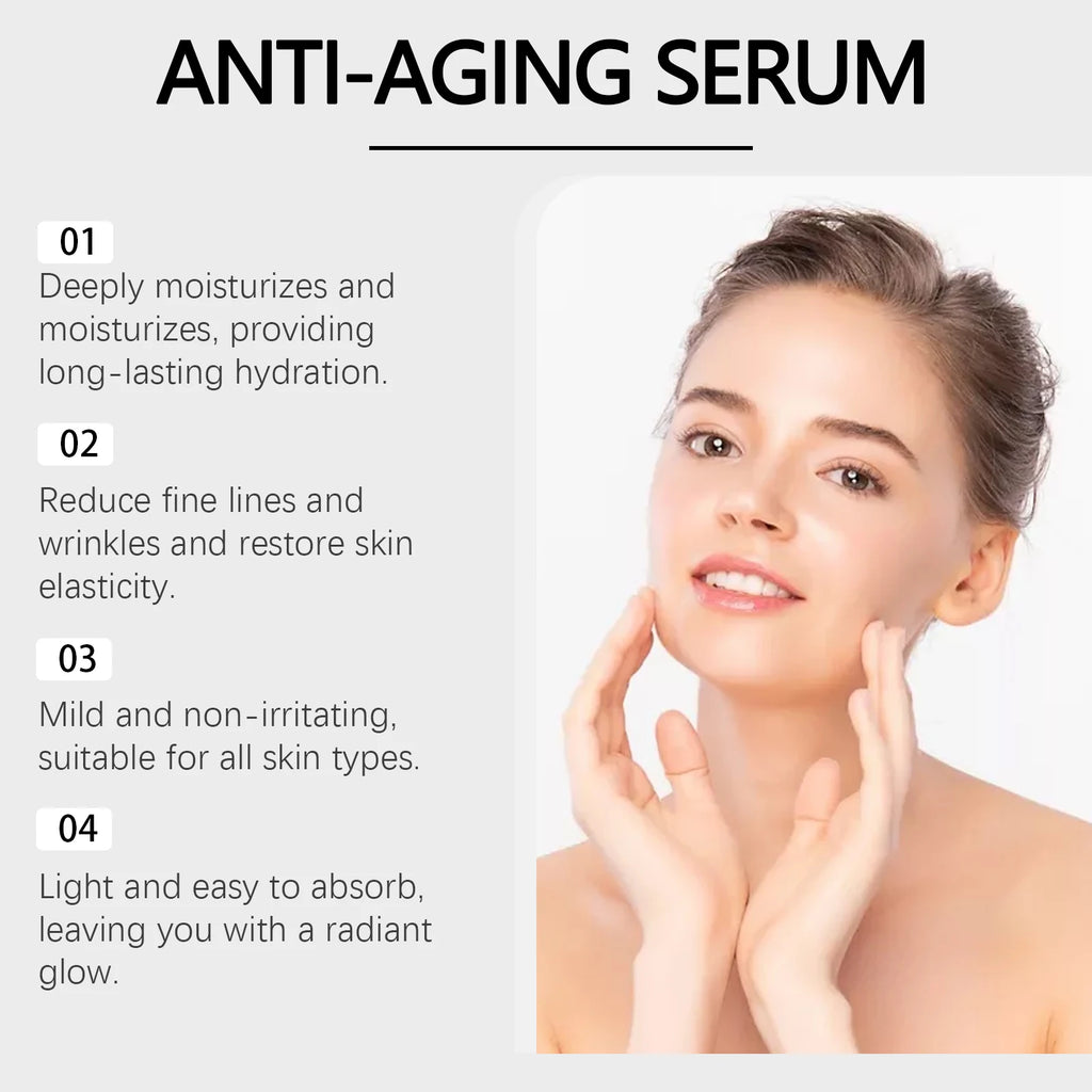 Firming Facial Serum Set with Microneedle Roller Anti-Aging Tightening Hydrating Facial Essence Fade Smoothing Skin Beauty Qme