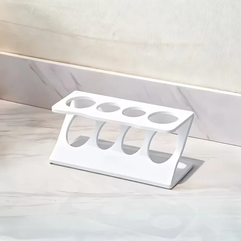 Bathroom Multipurpose Storage Rack for Toothbrush Holder, Multifunctional Drain Rack Organizer, Desktop Organizer for Bathroom Qme White