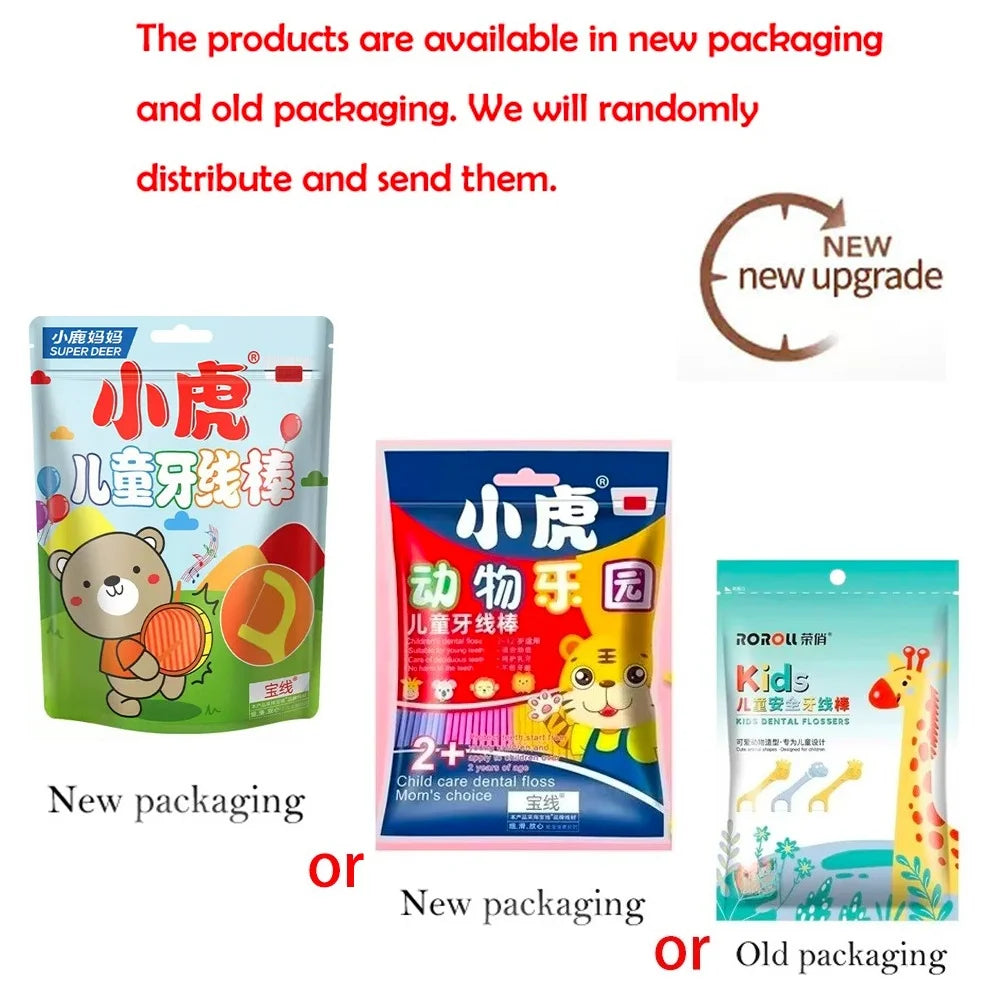 Childrens Dental Floss Barrel Colored Floss For Children Cure Dent Teeth Cleaning Orthodontic Interdental Pick Qme