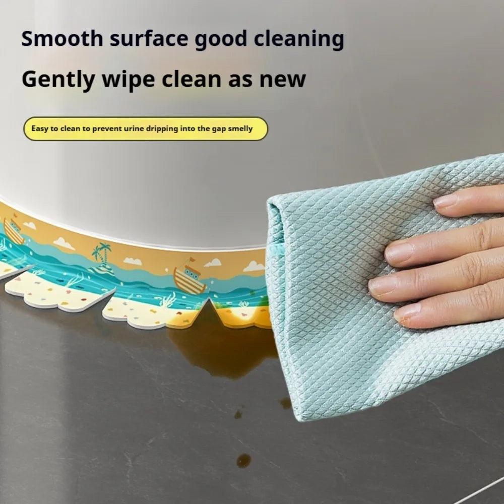 7.5cm Width Bathroom Sealing Tape 1.5m Self Adhesive Waterproof Toilet Caulk Tape PVC Kitchen Oil-Proof Sink Edge Corner Strip Qme