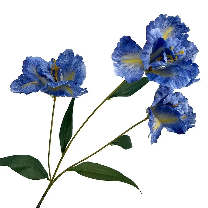 Artificial Iris Flowers Real Touch Bouquet Wedding Arrangement Qme