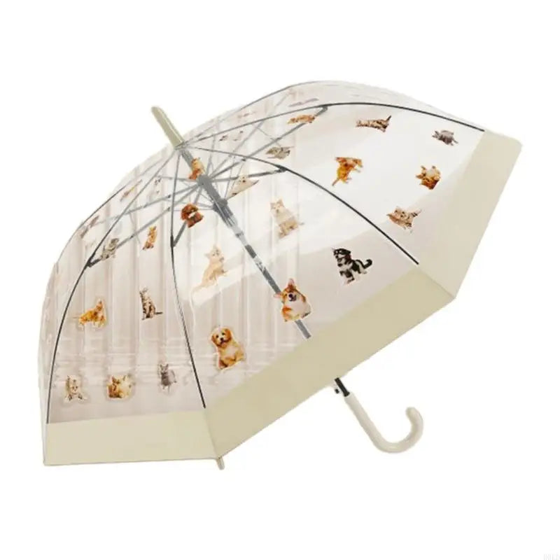 Lightweight Umbrellas Lovely Pattern Water Resistant Clear Rain Gear Qme for B