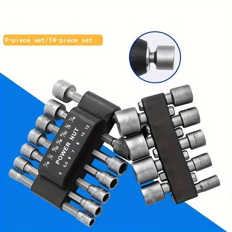 Powerful Socket Inner Hexagonal Wrench Hexagonal Handle Screwdriver Socket Extension Rod Pneumatic Screwdriver Insert Tool Set Qme