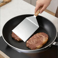 Stainless Steel Steak Spatula Non-stick Pancake Barbecue Tongs Wood Qme Default Title