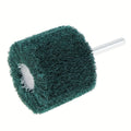 Drill mounted flip wheel - green scouring pad polishing brush, no assembly required, compatible with electric drills Qme green 1pc
