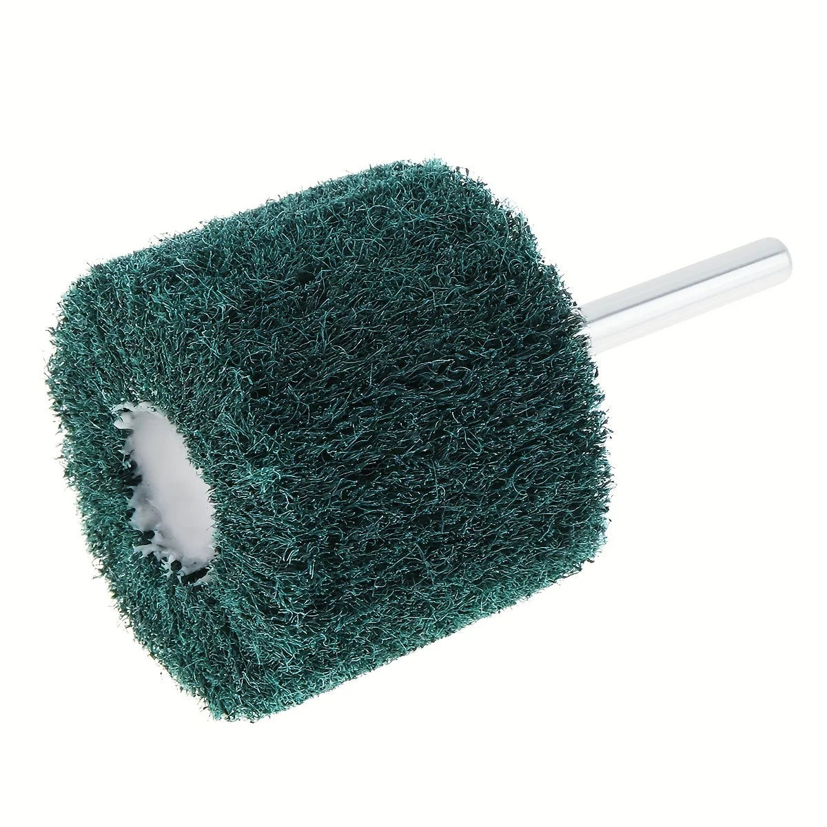 Drill mounted flip wheel - green scouring pad polishing brush, no assembly required, compatible with electric drills Qme green 1pc