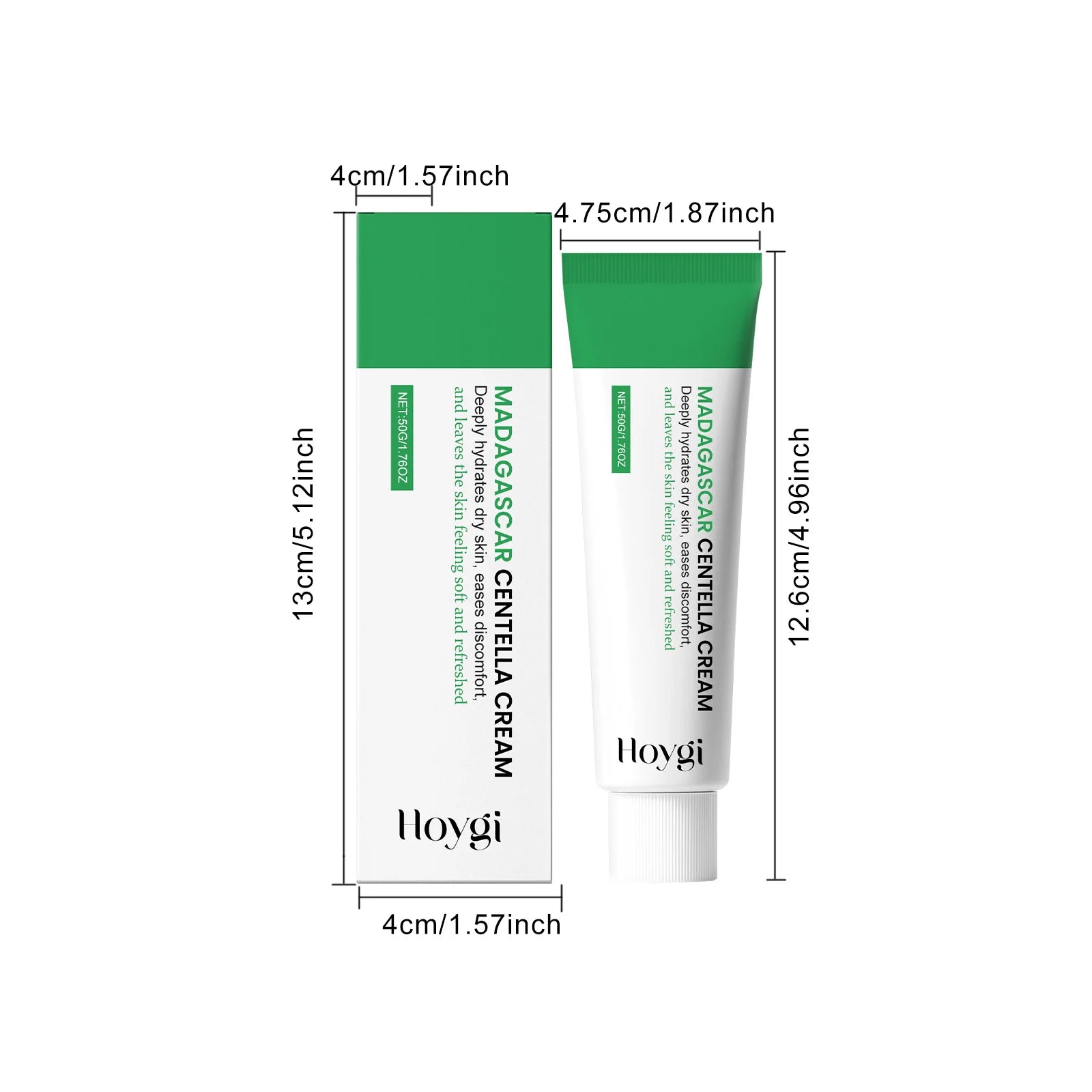 Centella Asiatica Skincare Set Green Clay Cleanser Centella Cream & Serum For Sensitive & Acne Prone Skin Moisturizing Soothing Qme Cream