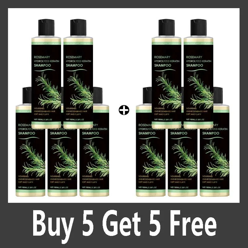Organic Rosemary Shampoo for Hair Growth Natural Thickening & Strengthening Shampoo with Hydrolyzed Keratin Hair Care Qme Buy 5 Get 5 Free