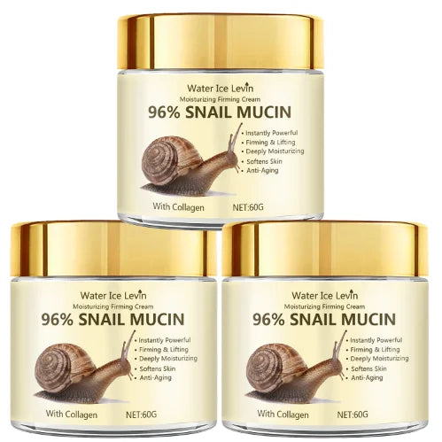 Snail Mucin Firming Cream with 96% Extract - Moisturizer for Lifting, Wrinkle Reduction & Deep Hydration. Qme WHITE 60g