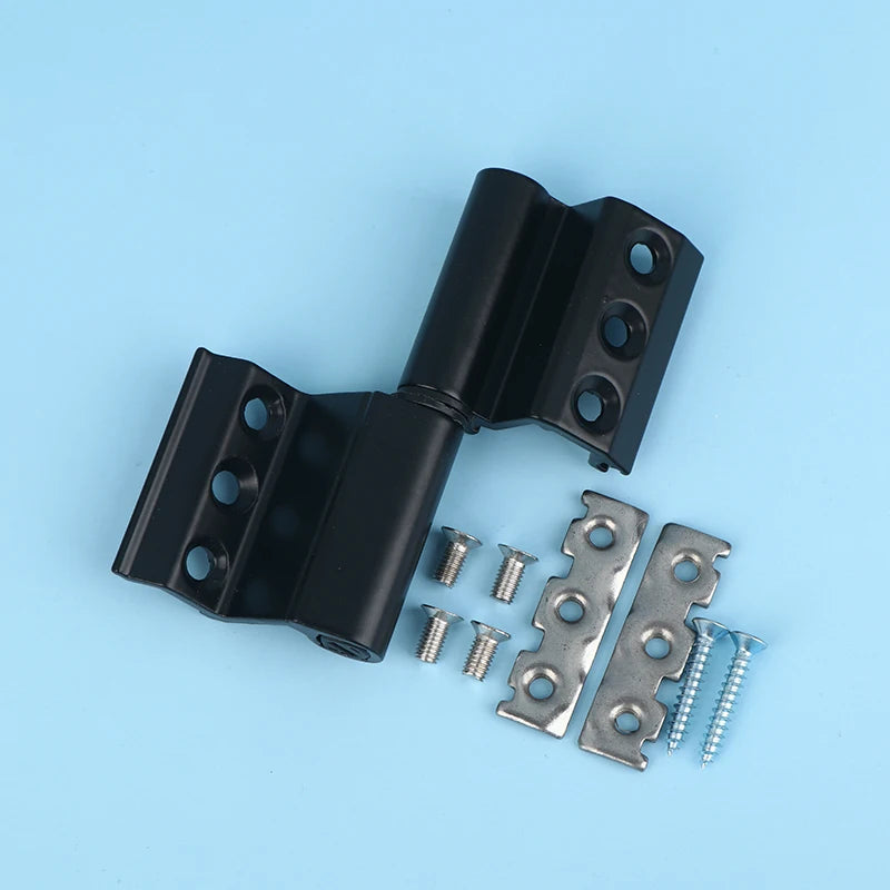 1/2Sets Insulated Broken Bridge Folding Hinge Aluminum Alloy Door And Window Hinge Furniture Hardware Accessories Qme black 1pc