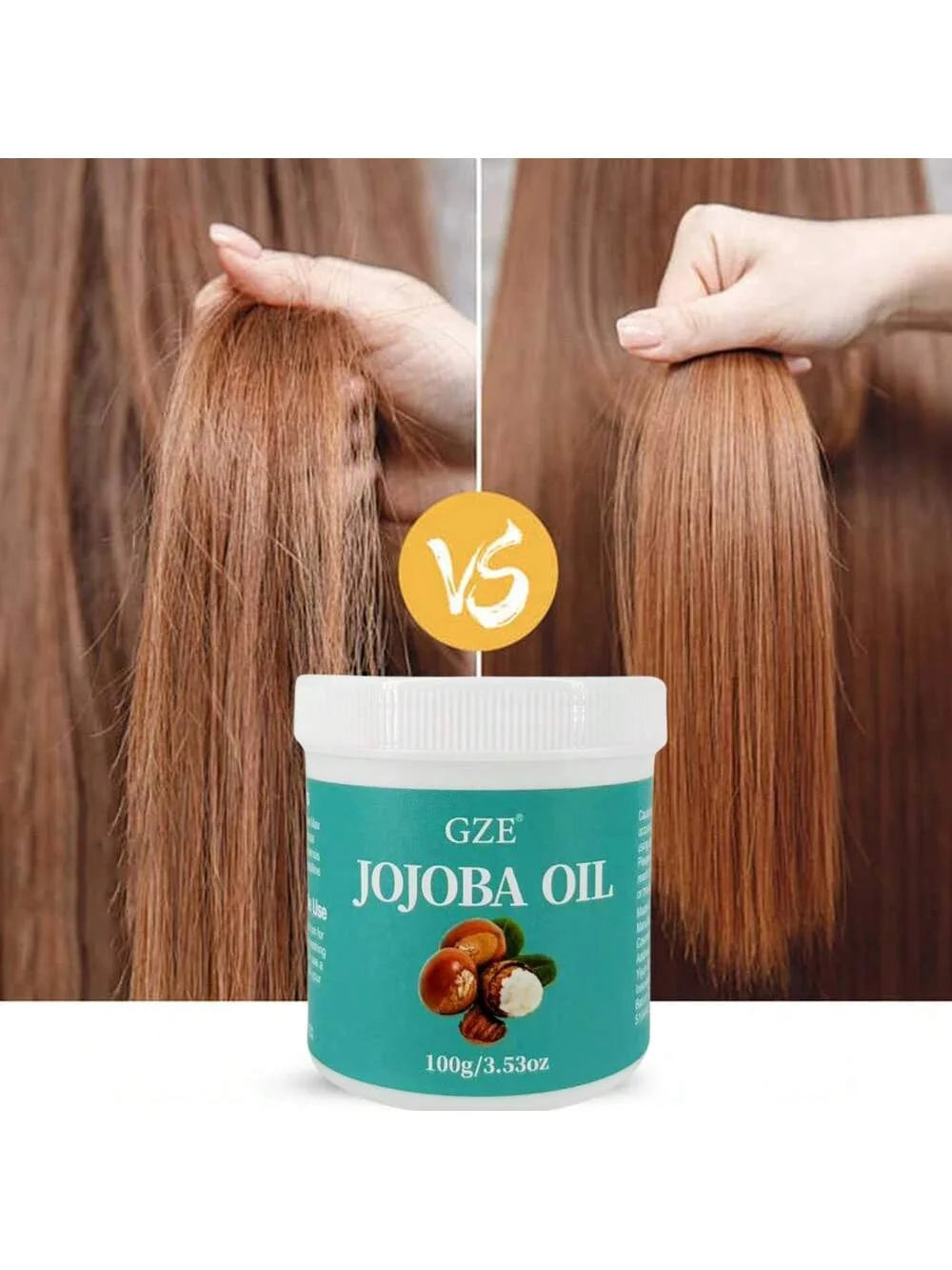 GZE Jojoba Oil Strong Hair Deep Moisturizing Repair Split Ends Anti-Breakage For Dry And Damaged Hair Qme