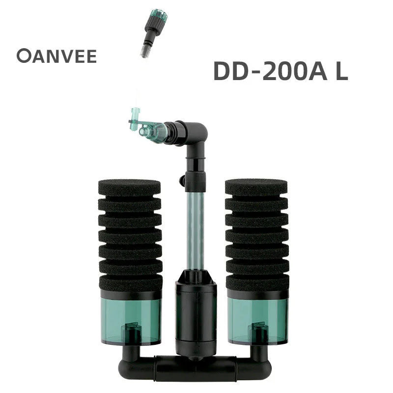 Biochemical Sponge Filter Electric Water Filtro Oxygenation Bacteria Aquarium Fish Tank Foam Fishing Carbon Koi Aquascaping Qme DD200A