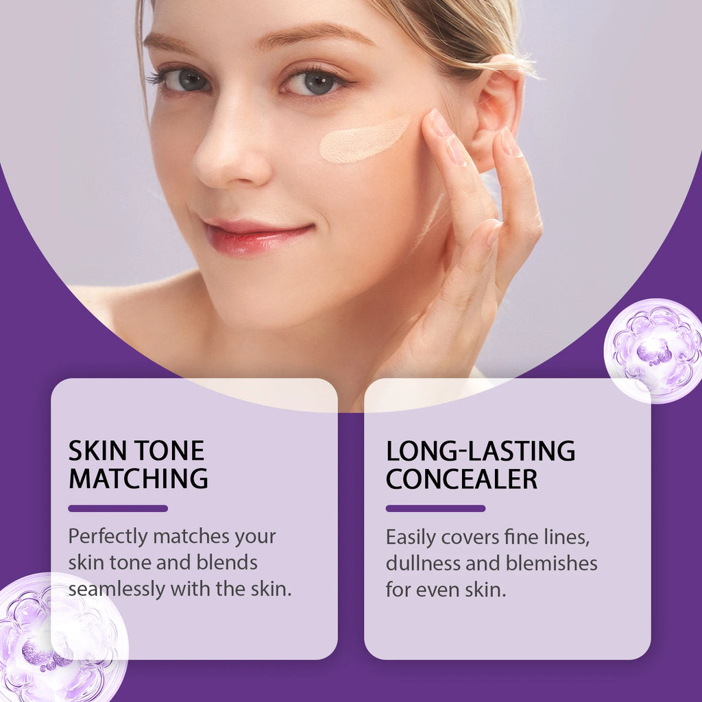 Concealer Improve Skin Elasticity Brighten Complexion Not Easy Remove Makeup Moisturizing Liquid Lightweight Dark Circle Blemish Qme