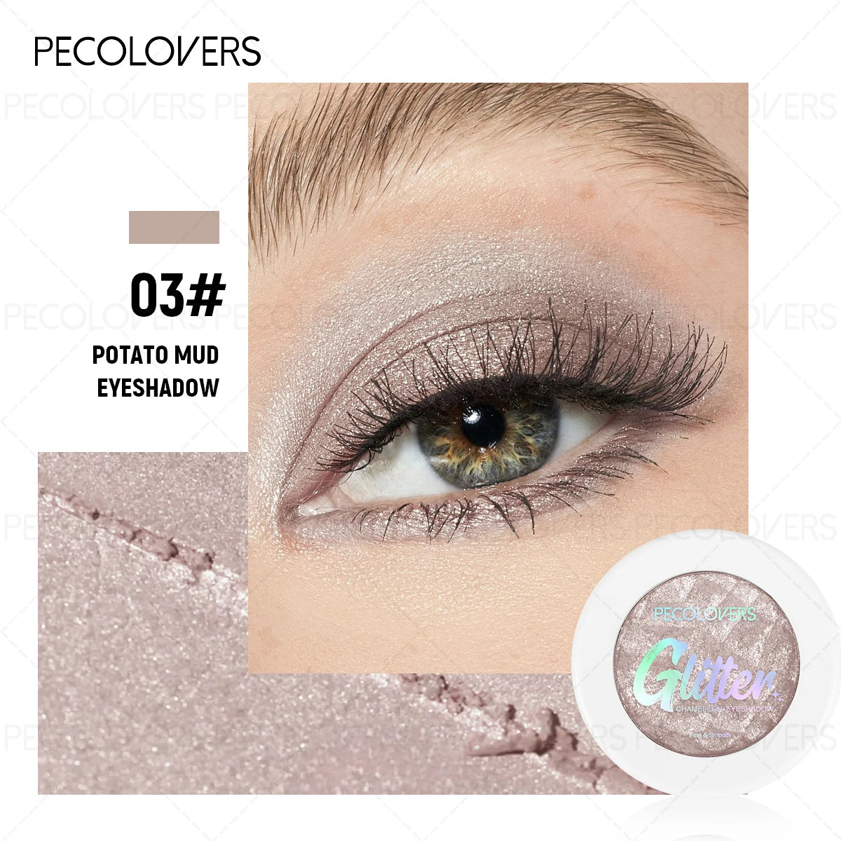Cool Tone Chameleon Shimmer Eyeshadow Palette Pearly Lustre No Qme 03