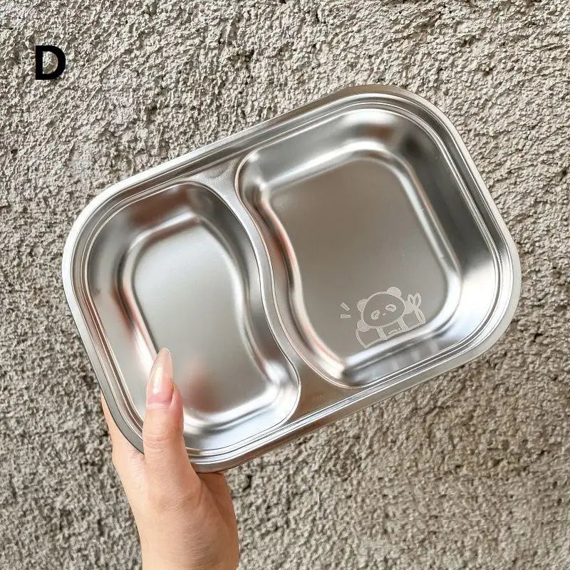 Capybara 2 3 4 Grids Food Plate Dishes Reusable Square Divided Dinner Qme D