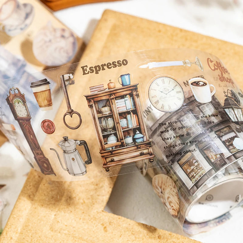 Stickers Tape 55mm*2m Classical Daily PET Die-Cutting Tape Scrapbook DIY & Handbook Mobile Phone Case Notebook Decoration Qme