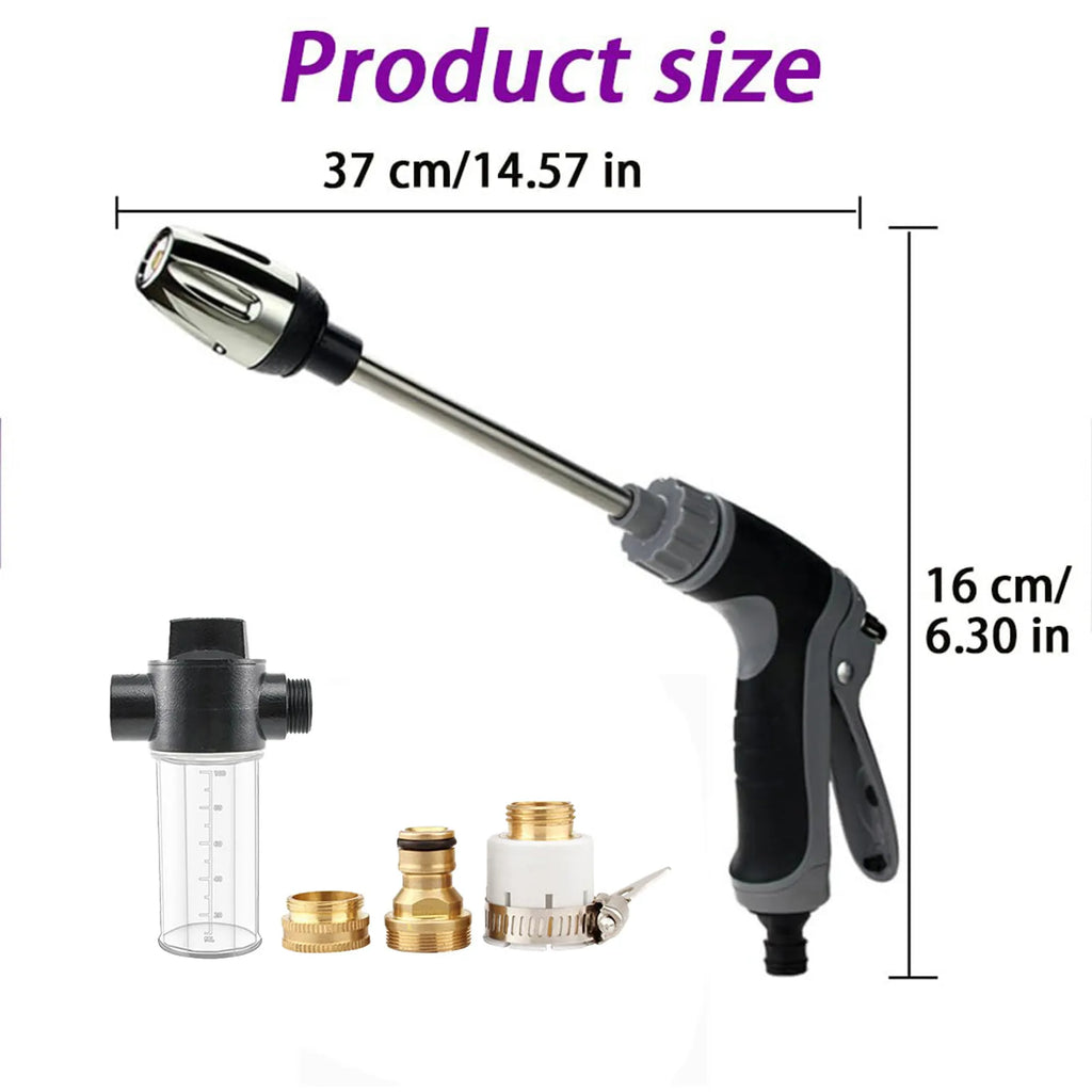 Portable Multifunctional Pressure Long Pole Washers Gun Garden Sprinkler Heavy High Pressure Water Irrigation Watering Tool Qme