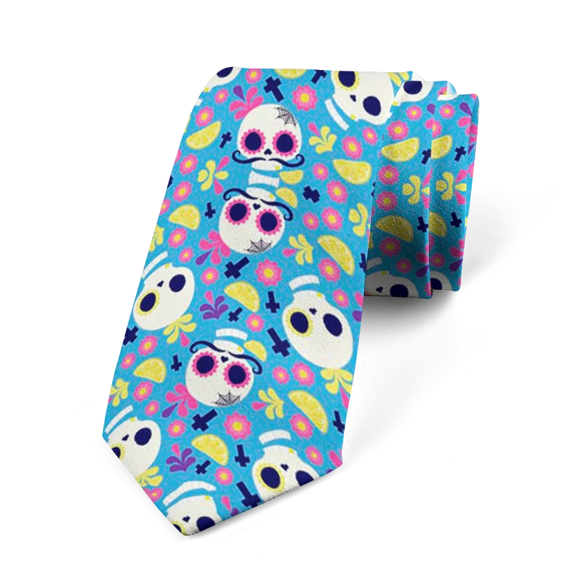 Fashion Wedding Ties Business Men's Elegant Women's Skeleton Printed Qme style7