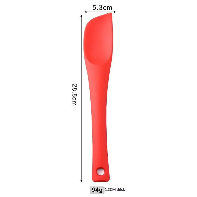 Kitchen Silicone Spatula Cooking Dough Scraper Cream Butter Smoother Qme Red