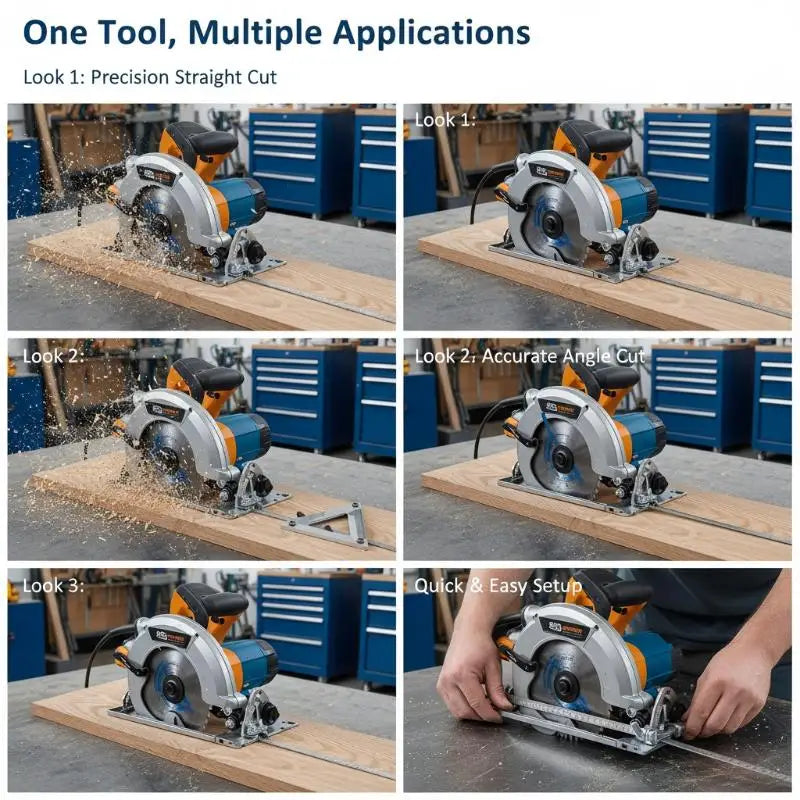 Stainless Steel Bearing Circular Saw Guide Rail Ruler Adjustable Qme