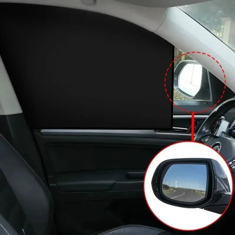 Magnetic Car Window Sunshade Cover Summer UV Protection Car Side Front Rear Window Mesh Curtain Protector Cover Auto Accessories Qme