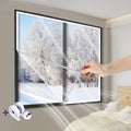 WindProof Window Screen Self-Adhesive Film Sealing Window Insulation Curtain Home Thermal Insulation And Antifreeze Door Screen Qme Width 200 cm Height 130 cm