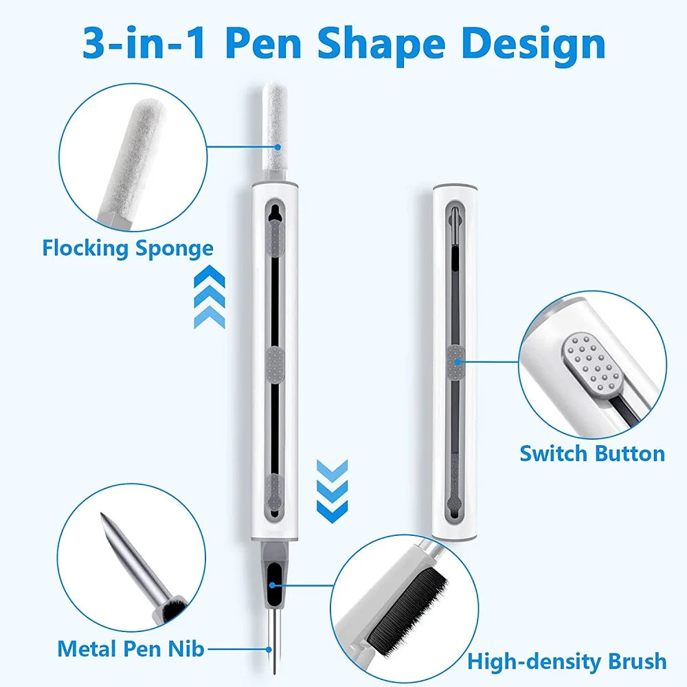 Bluetooth Earphone Cleaning Tool Sets For Airpods Pro 1 2 3 Earbuds Cleaning Pen Brush Kit For Xiaomi Huawei Headphone Clean Pen Qme