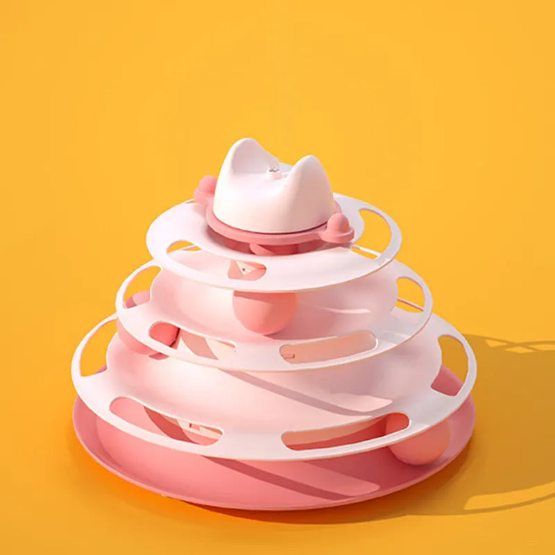 B Pet Toys, Cat Toys, Self-hey, Relieve Boredom, Cat Turntable, Funny Cat Stick, Funny Cat, Kittens Funny Cat Ball Supplies Cats Qme Pink turntable