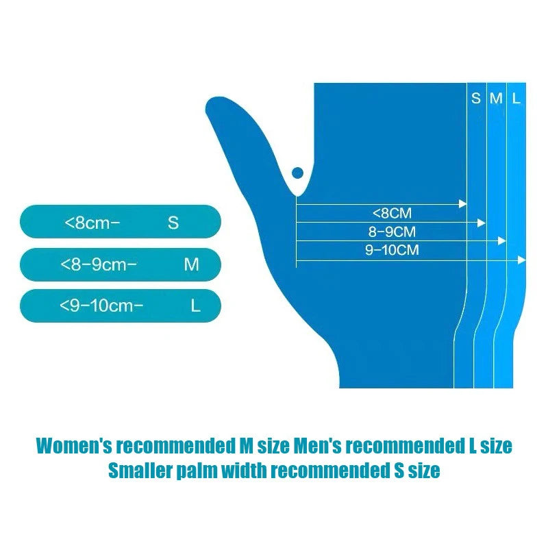 Box Latex Gloves Transparent Non-slip Acid Work Safety Food Grade Qme