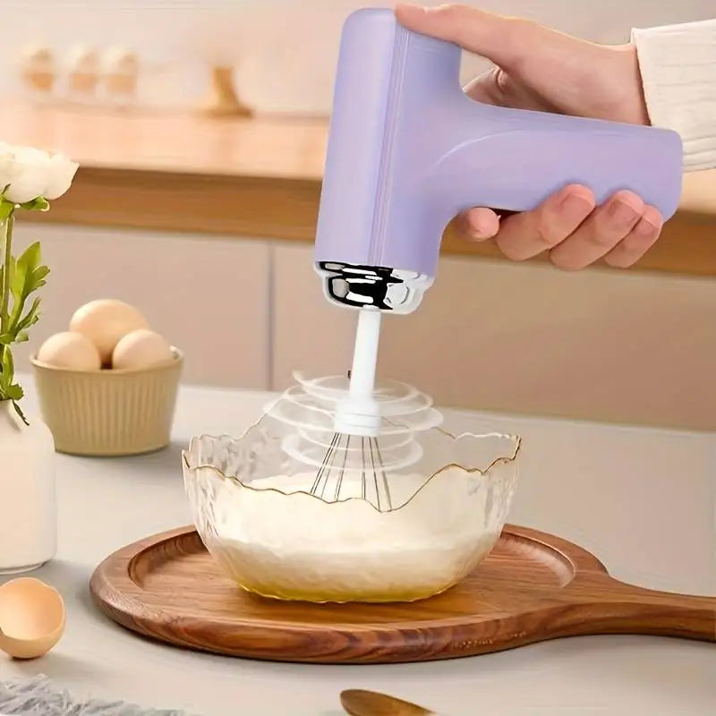 Electric Egg Beater Coffee Frother Milk Whisk MINI Food Blender Egg White Whipped USB Rechargeable Three Speeds Whisk Tools Qme