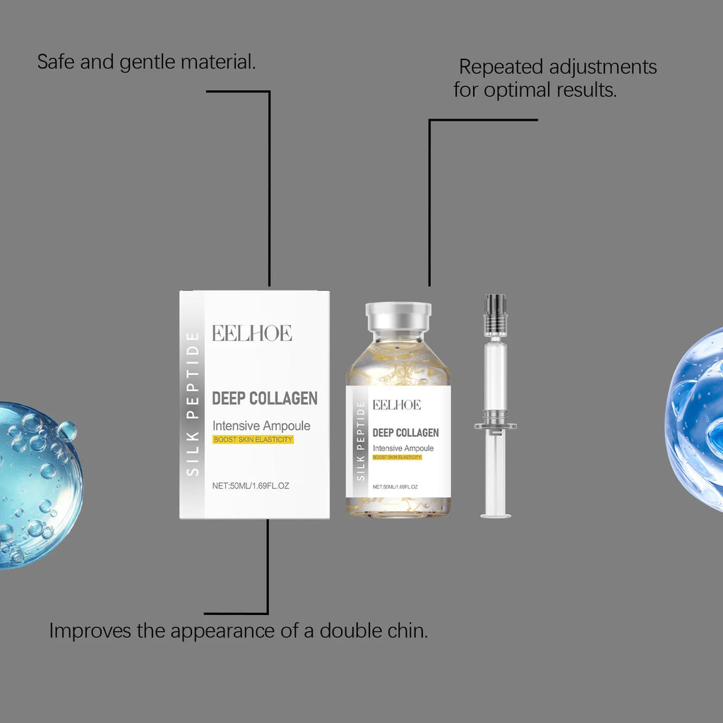 Silk Peptide Intensive Lifting Ampoule Deep Collagen Intensive Revitalizing Essence Face Tightening Smoothing Anti Aging Serum Qme