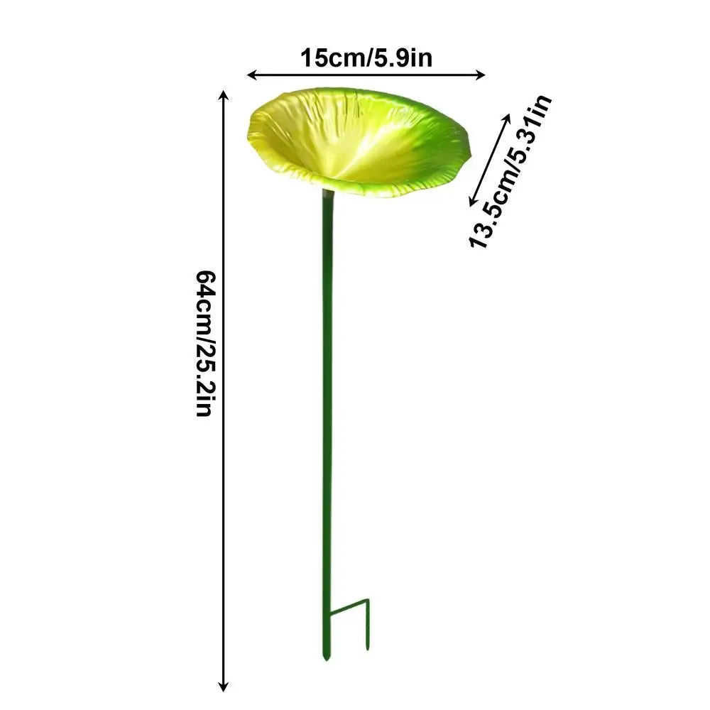 Outdoor Bird Bath Metal Tray Pole With Stake Bird Bath For Window Deck Patio Backyard Yard Balcony Railing Ground Pool Qme Green China Mainland