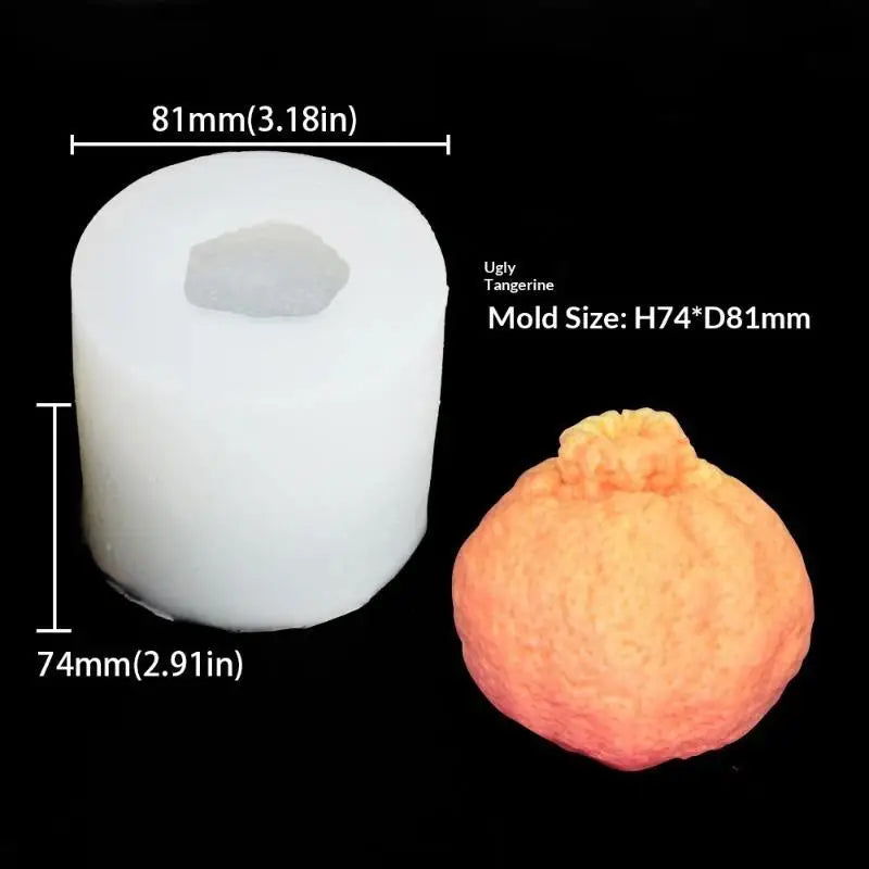3D Fruit Shaped Silicone Molds With Food Grade Material And Easy Demold Perfect For Candle Making Soap Making Baking DIY Crafts Qme L