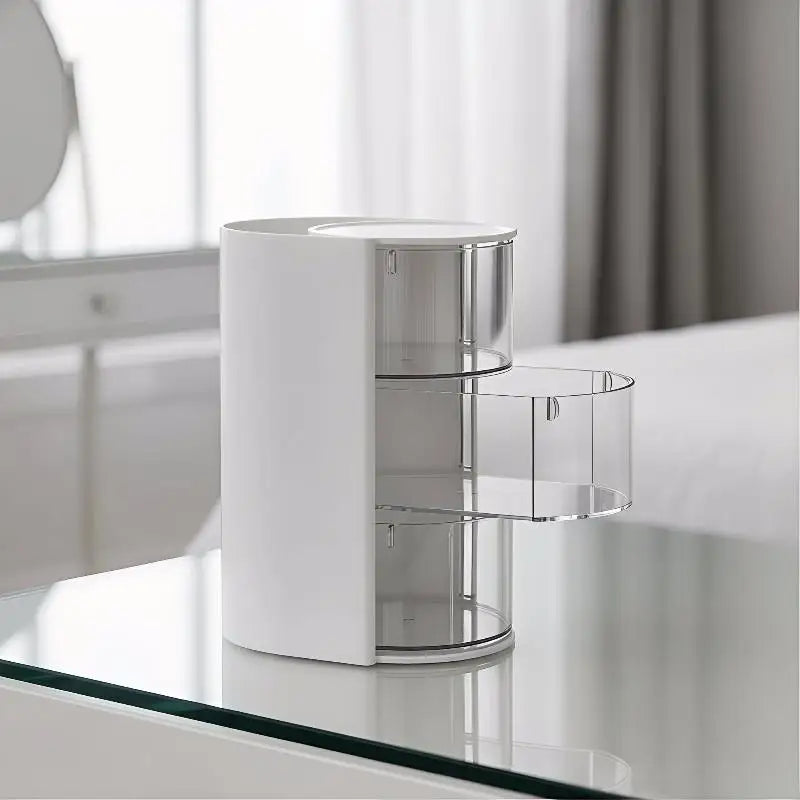 Acrylic Hair Accessories Organizer Clear Storage Box for Hair Ties, Headbands Makeup Brushes, Desktop Jewelry & Cosmetic Holder Qme