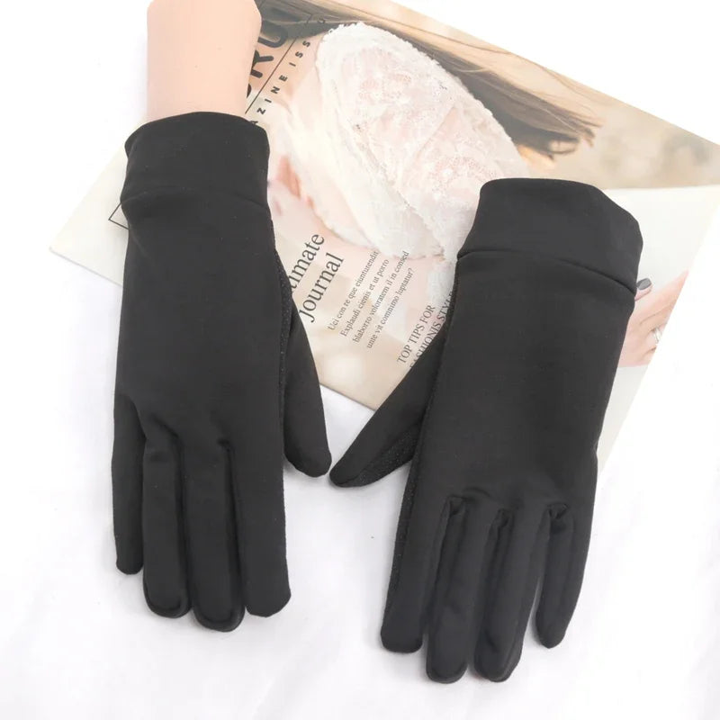 Women Men Elastic Gloves Driving Cycling Winter Outdoor Sports Qme