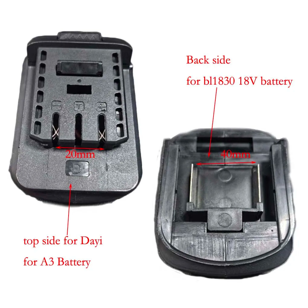 1pc Battery Adapter Converter Replacement For Dayi For A3/2106 Battery Convert Power Tools Parts Easy To Install Qme for bl1830 battery