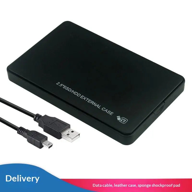 User-friendly USB2 0 SATA External HDD SSD Enclosure Case Laptop Qme Black