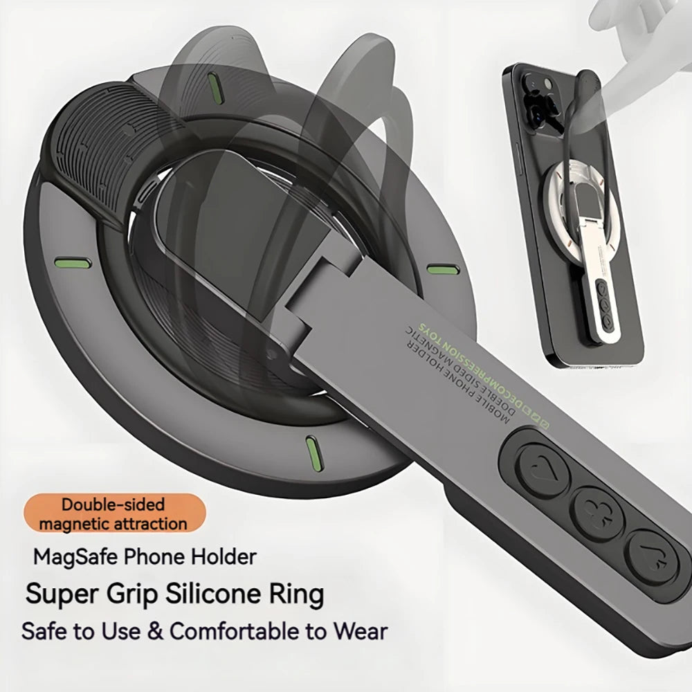 Magnetic Phone Holder Phone Ring Holder for Phone Grip with 360° Rotation Stress Relief Phone Holder Removable Phone Grip Holder Qme