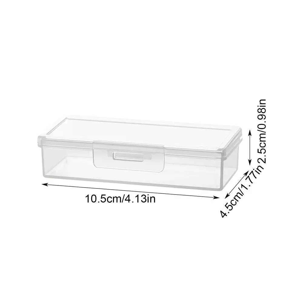 Cotton Swab Container Small Earring Organizer Small Transparent Cotton Ball Holder Portable Cotton Swab Holder Case Qme small